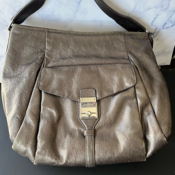 Barely Used - Cole Haan Sullivan Street Ariel Hobo Anthracite Metallic - Picture 4 of 6
